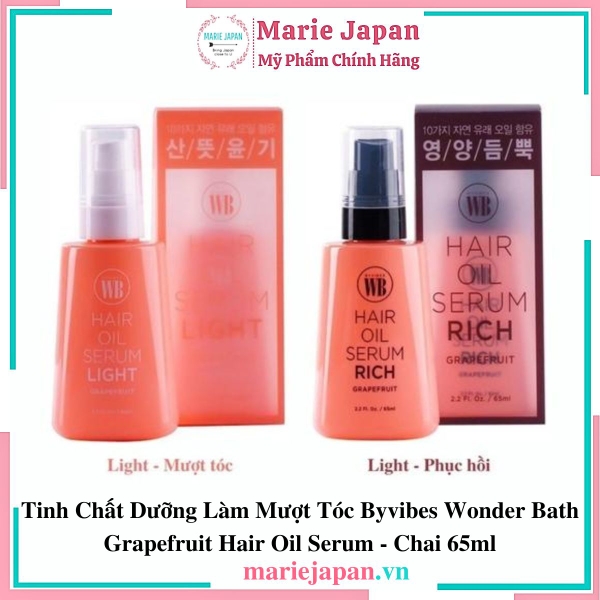 Tinh Chất Dưỡng Làm Mượt Tóc Byvibes Wonder Bath Grapefruit Hair Oil Serum - Chai 65ml