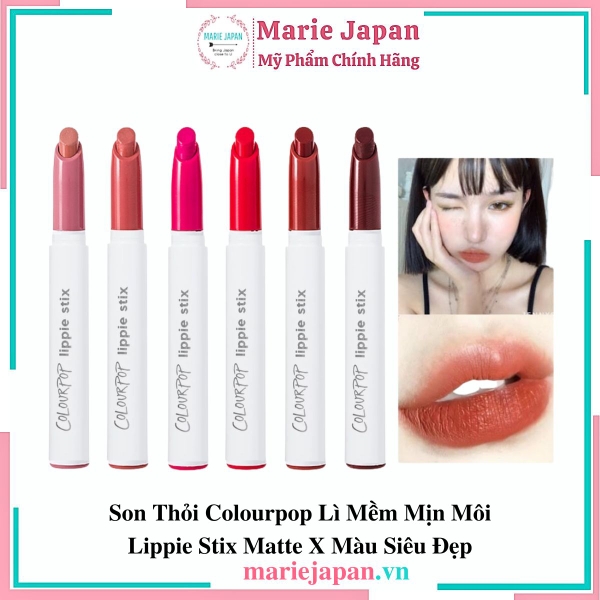 Son Thỏi Colourpop Lì Mềm Mịn Môi Lippie Stix Matte X Màu Siêu Đẹp