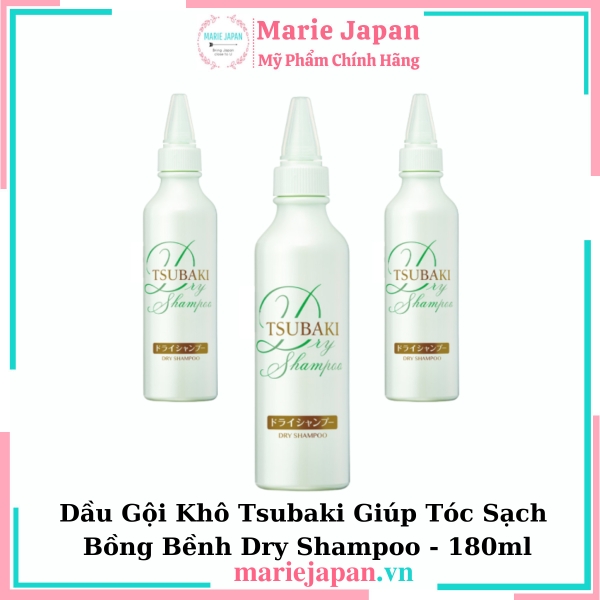 Dầu Gội Khô Tsubaki Giúp Tóc Sạch Bồng Bềnh Dry Shampoo - 180ml