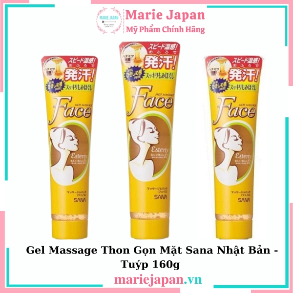 Gel Massage Thon Gọn Mặt Sana Nhật Bản - Tuýp 160g