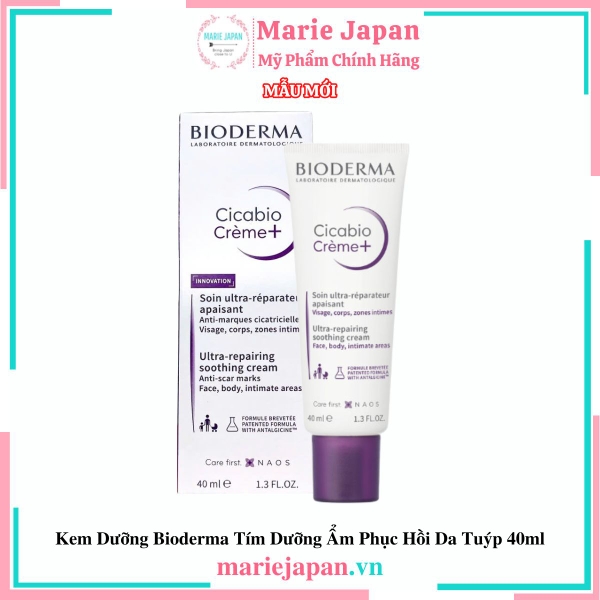 Kem Dưỡng Bioderma Tím Cicabio Creme Tuýp 40ml