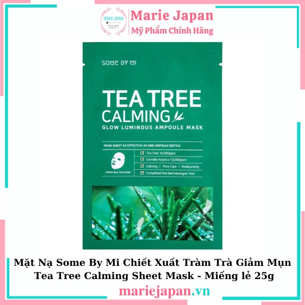 Mặt Nạ Some By Mi Tràm Trà Giảm Mụn Tea Tree Calming Sheet Mask - 25g