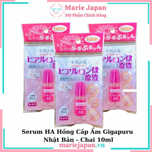 Serum HA Hồng Cấp Ẩm Gigapuru Nhật Bản - Chai 10ml
