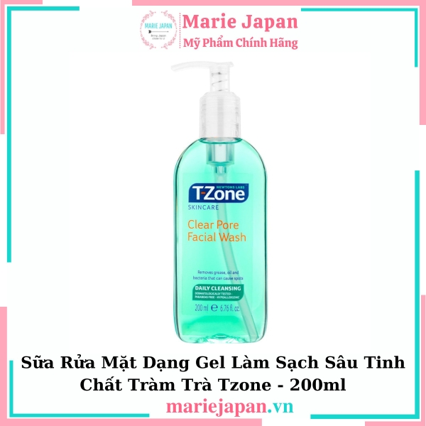 Sữa Rửa Mặt Dạng Gel Làm Sạch  Tinh Chất Tràm Trà Tzone- 200ml