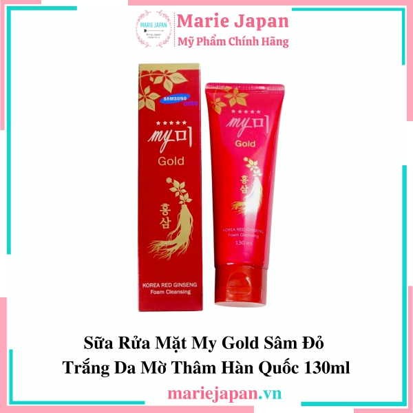 SRM My Gold Korea Red Ginseng Foam Cleansing Tuýp 130ml