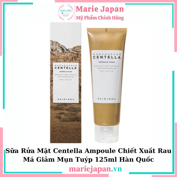 Sữa rửa mặt Centella Ampoule Foam Skin1004 Madagascar Tuýp 125ml