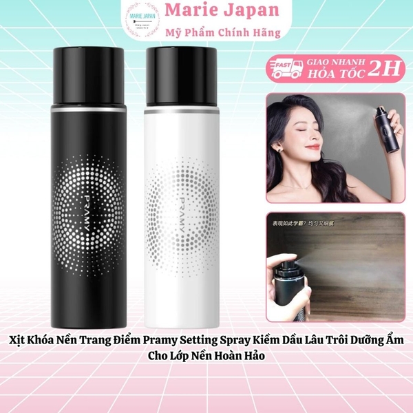 Xịt Khóa Trang Điểm Makeup Pramy Lâu Trôi Cấp Nước Kiềm Dầu, Cố Định Lớp Trang  Điểm