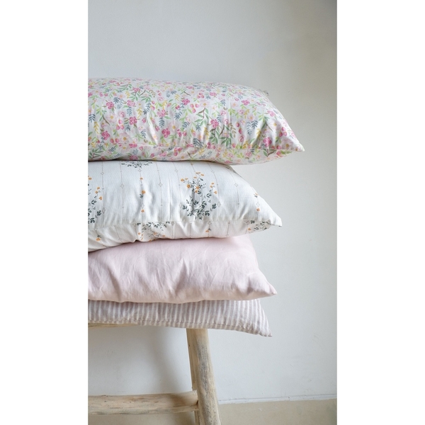 anam home - vỏ gối nằm Cotton cao cấp ANAM 50x70 cm, 40x60 cm họa tiết hoa cỏ đẹp, mềm mịn, thân thiện với da người dùng