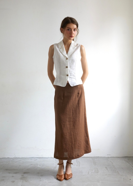 Chân váy linen tưng