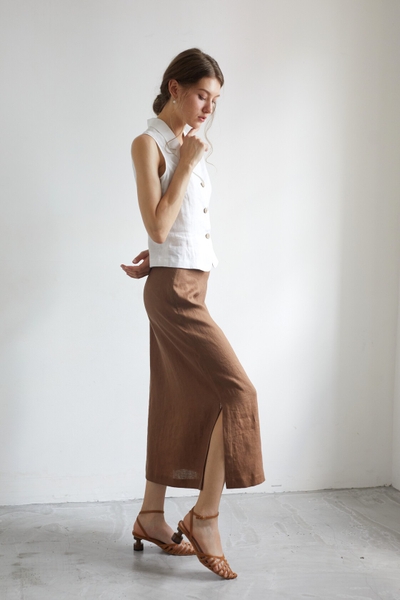 Chân váy linen tưng