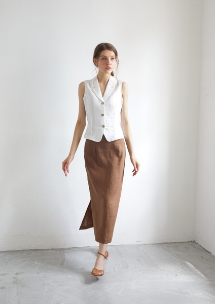 Chân váy linen tưng