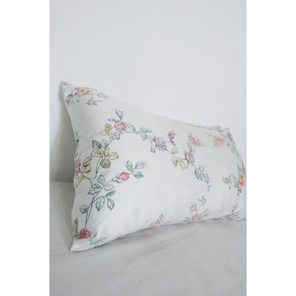 Vỏ gối lụa tencel cao cấp họa tiết hoa hồng Bulgaria mịn mướt - anam home and bedding