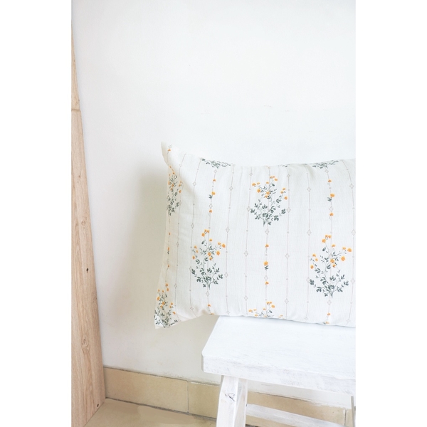 anam home - vỏ gối nằm Cotton cao cấp ANAM 50x70 cm, 40x60 cm họa tiết hoa cỏ đẹp, mềm mịn, thân thiện với da người dùng