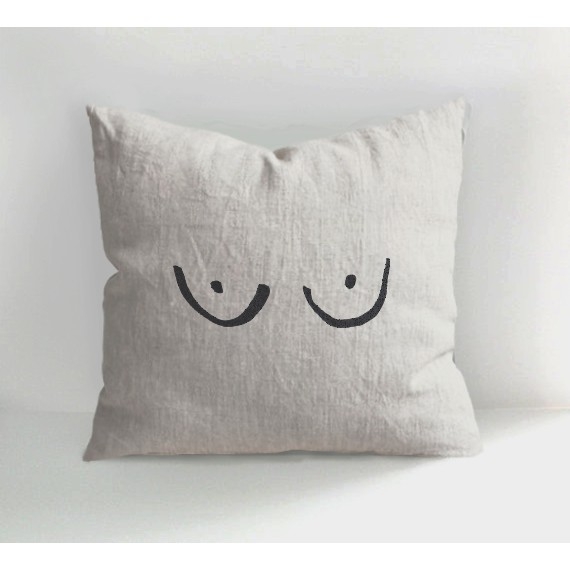 Gối tựa handmade linen - naked - trang trí phòng khách, nhà cửa, quán cà phê