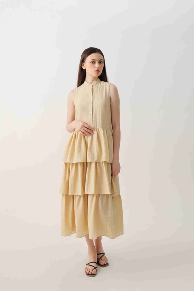 Đầm violet nhiều tầng