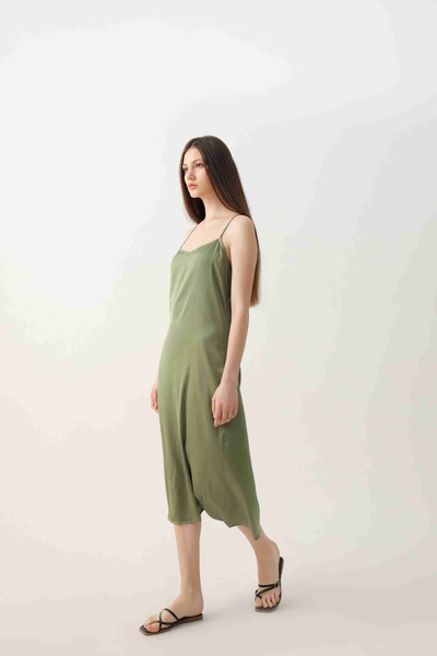 Đầm Rose lụa lá mạ