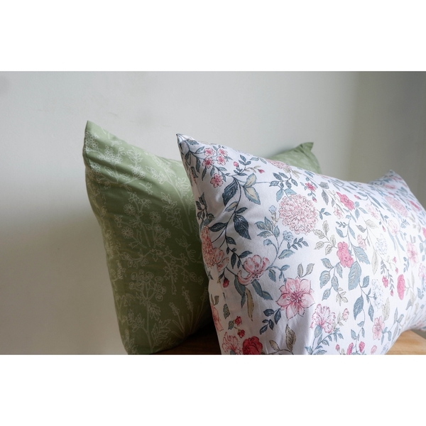 anam home - vỏ gối nằm Cotton cao cấp  50x70 cm, 40x60 cm họa tiết hoa cổ điển, mềm mịn, thân thiện với da người dùng