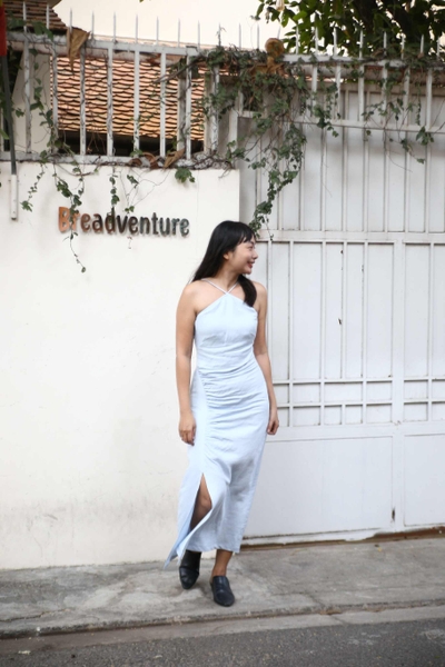 Đầm Alva hai dây phía sau