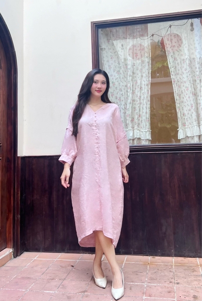 Đầm linen tay phồng Tinkerbell