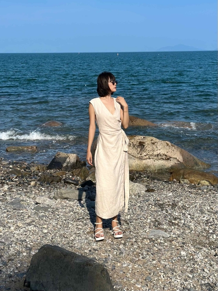 Đầm Kimono cột nơ