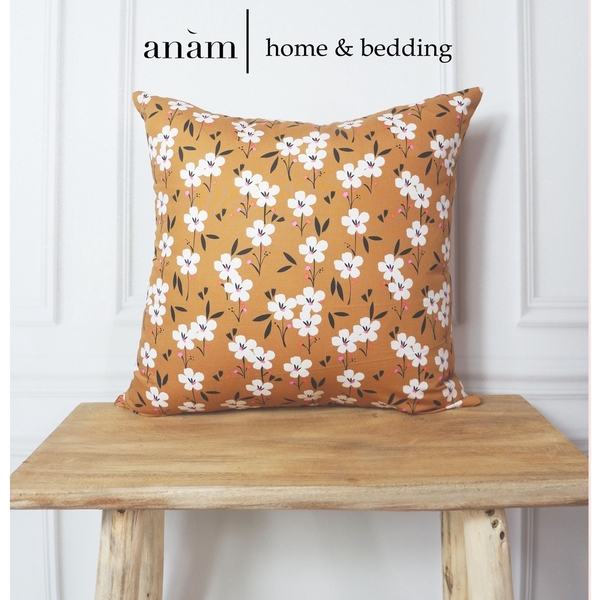 Gối tựa handmade vải cotton Hàn - trang trí phòng khách, nhà cửa, quán cà phê - phong cách tối giản, Hàn Quốc, Scandina