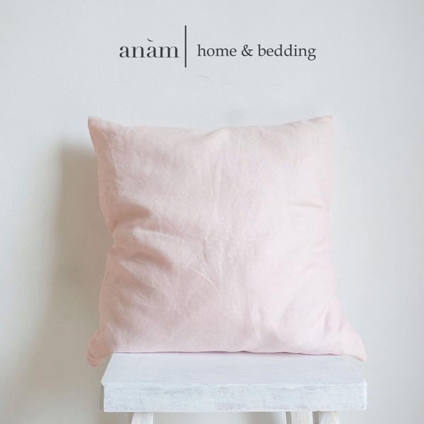 Gối tựa handmade linen - trang trí phòng khách, nhà cửa, quán cà phê - phong cách tối giản, hàn quốc