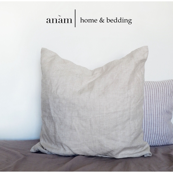 Gối tựa handmade linen - trang trí phòng khách, nhà cửa, quán cà phê - phong cách tối giản, hàn quốc