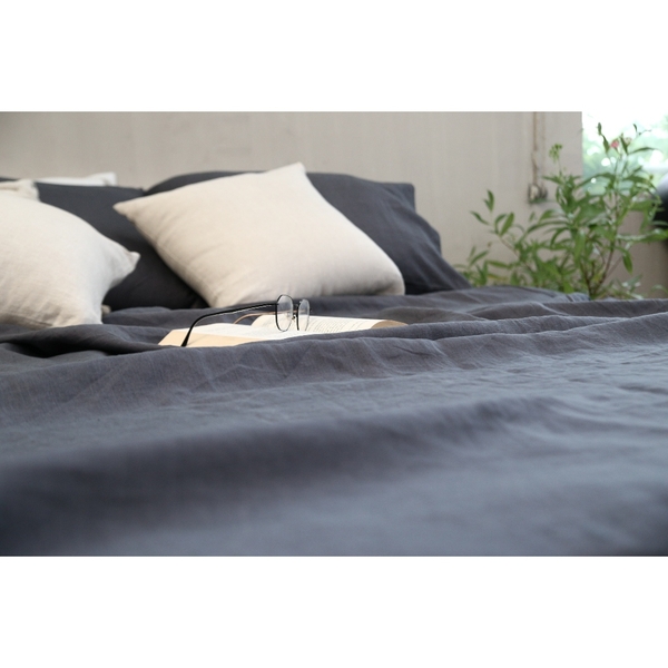 Set ga giường cao cấp linen cao cấp premium100% màu xám một chút mang lại cảm giác vintage ( không nối vải)