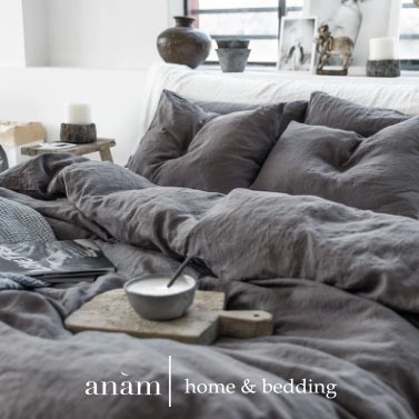 Set ga giường cao cấp linen cao cấp premium100% màu xám một chút mang lại cảm giác vintage ( không nối vải)