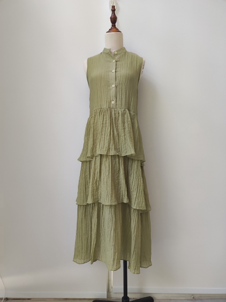 Đầm violet nhiều tầng