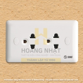 2 ổ cắm 3 chấu S1982E Sino