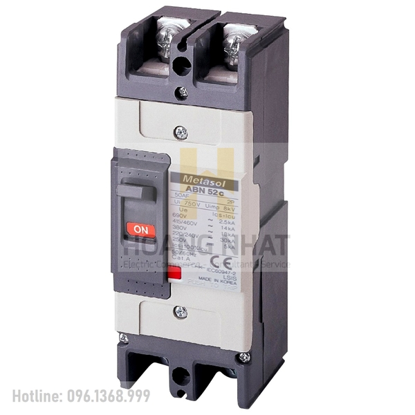 Aptomat MCCB ABN52c 2P 50A 30kA LS