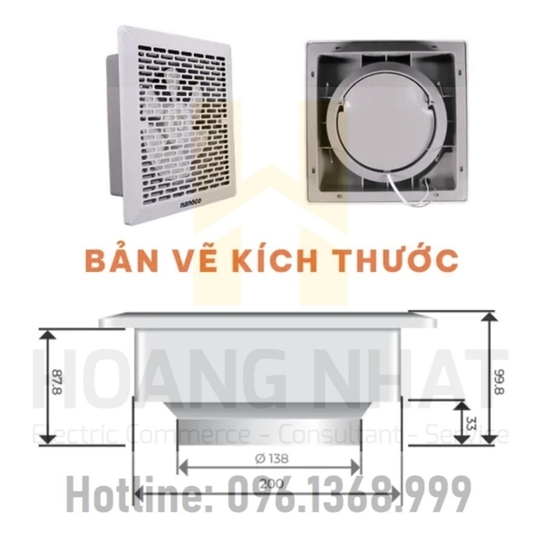 Quạt hút siêu mỏng Nanoco NMV2023