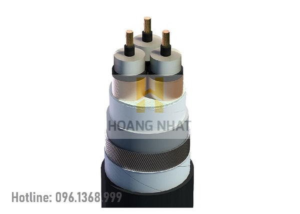 Cáp trung thế 3 lõi có màn chắn kim loại, có giáp bảo vệ CXV/SE/SWA-3x185-12/20 (24)kV hoặc 12.7/22 (24)kV