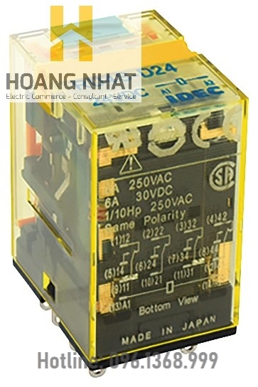 Rơ Le Trung Gian 6A 14 chân dẹt 24VAC RU4S-A24 IDEC