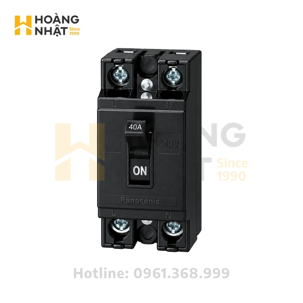 CB Cóc (Át đen) Panasonic 40A BS1114TV | 1.5kA 2P 240VAC