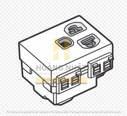 S18CCUE- Ổ cắm 3 chấu có màn che
