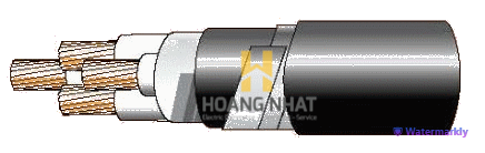 Cáp chống bén cháy theo IEC 60332-3-24, 0.6/1(1.2)kV, ruột đồng, 4 lõi, cách điện XLPE, giáp sợi thép mạ kẽm (hoặc giáp 2 lớp băng thép)