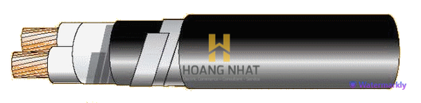 Cáp chống bén cháy theo IEC 60332-3-22, 0.6/1(1.2)kV, ruột đồng, 2 lõi, cách điện XLPE, giáp sợi thép mạ kẽm (hoặc giáp 2 lớp băng thép)