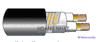 Cáp chống cháy theo IEC 60331-21, 0.6/1(1.2)kV, ruột đồng, 2 lõi, cách điện XLPE, không giáp