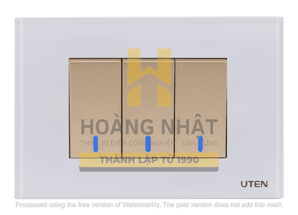Bộ 3 công tắc mặt kính Q120D Uten