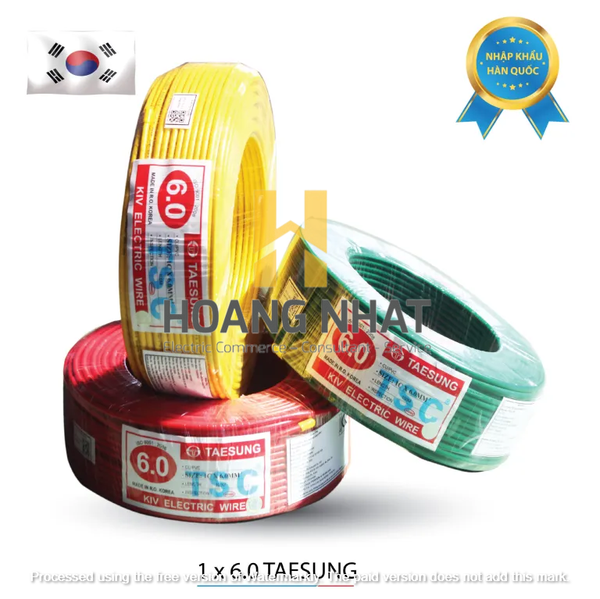 Dây điện đơn TAESUNG 1×6.0