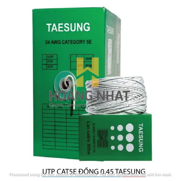 Dây cáp mạng UTP CAT 5E đồng 0.45 Taesung
