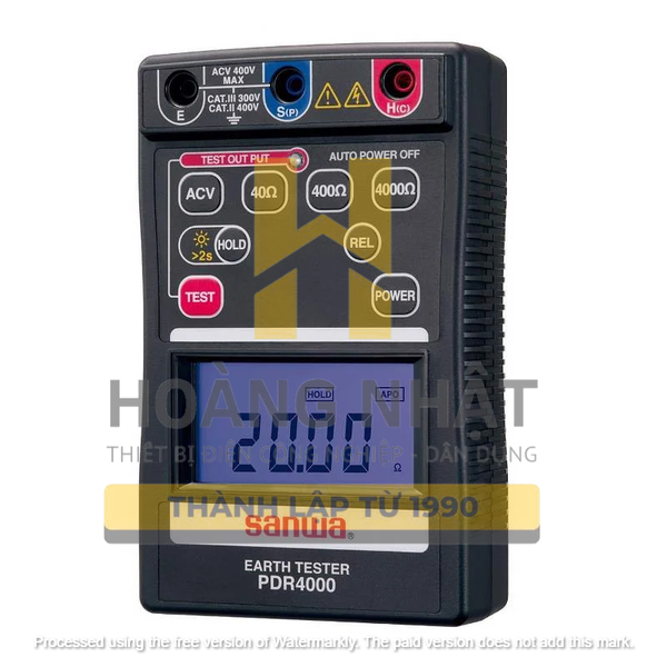 Đồng hồ đo điện trở đất Sanwa PDR4000 (400V-4000Ω)