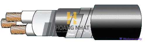 Cáp chống bén cháy theo IEC 60332-1, 0.6/1(1.2)kV, ruột đồng, 3 lõi, cách điện XLPE, giáp sợi thép mạ kẽm (hoặc giáp 2 lớp băng thép)