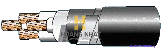 Cáp chống bén cháy theo IEC 60332-1, 0.6/1(1.2)kV, ruột đồng, 4 lõi, cách điện XLPE, giáp sợi thép mạ kẽm (hoặc giáp 2 lớp băng thép)