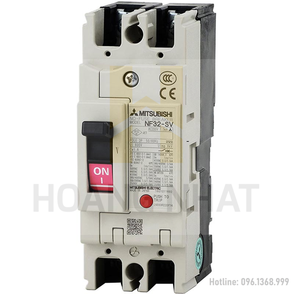 Aptomat MCCB NF32-SV 2P 6A Mitsubishi