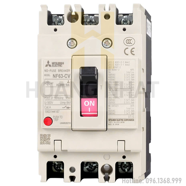 Aptomat MCCB NF63-CV 3P 8A MB Mitsubishi