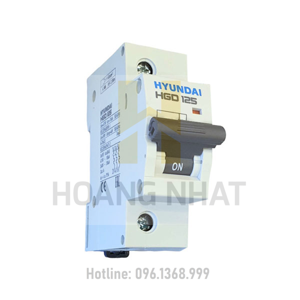 Aptomat MCB HGD125 1P 125A 10kA Hyundai