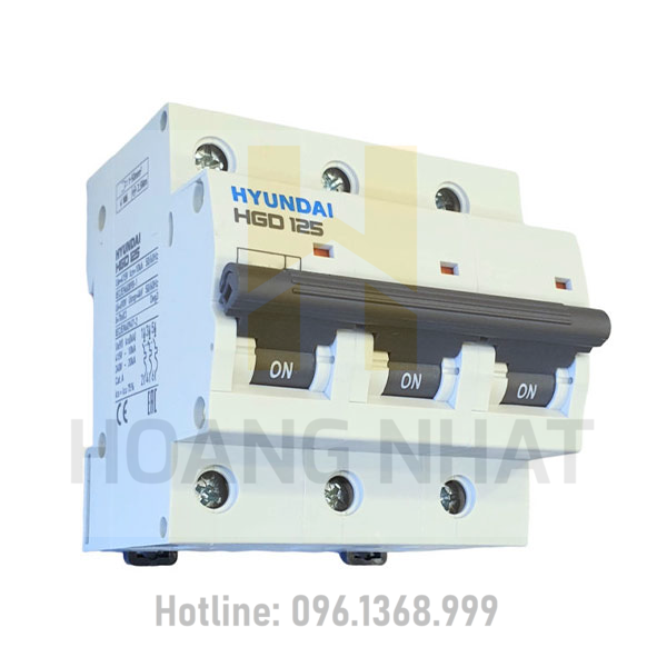 Aptomat MCB HGD125 3P 125A 10kA Hyundai